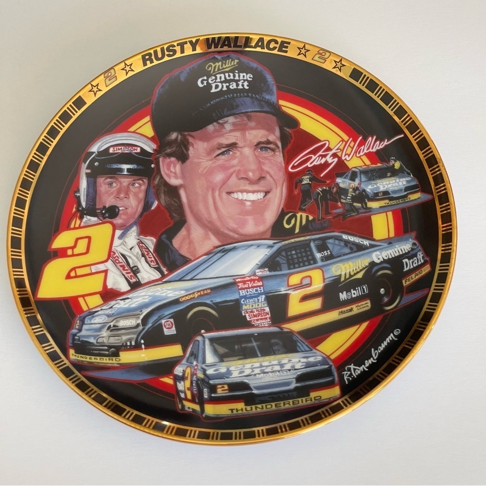 Vintage Rusty Wallace from the Drivers of Victory Lane Plate Collection